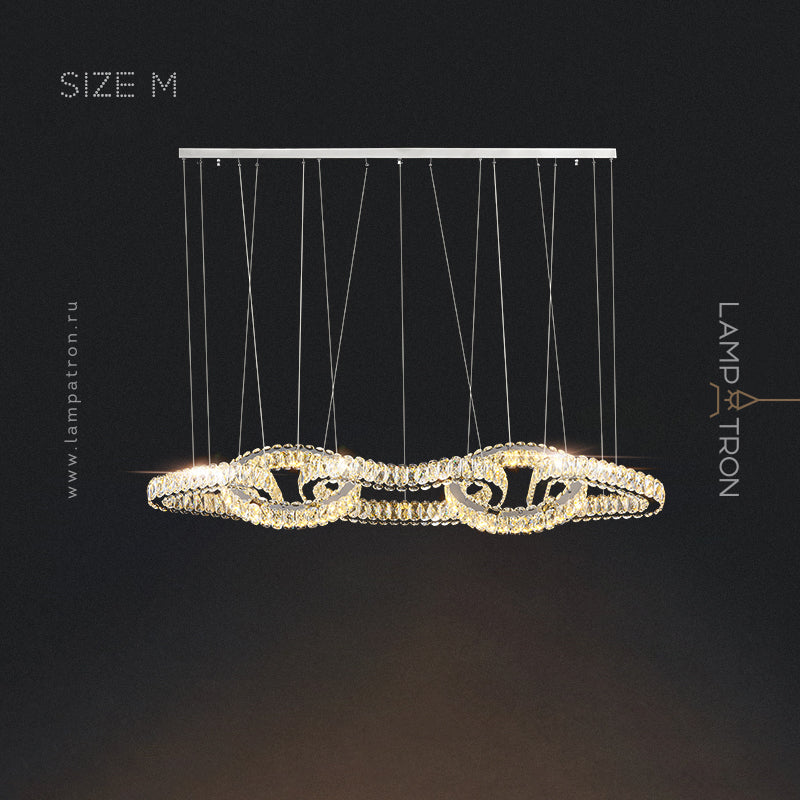 SEFENIAS LUX Linear Chandelier by Lampadom - ambient shot