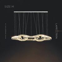SEFENIAS LUX Linear Chandelier by Lampadom - ambient shot