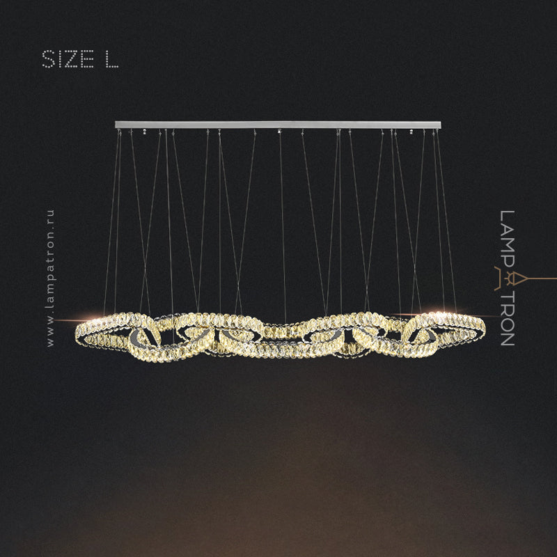 SEFENIAS LUX Linear Chandelier by Lampadom - angle view