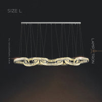SEFENIAS LUX Linear Chandelier by Lampadom - angle view