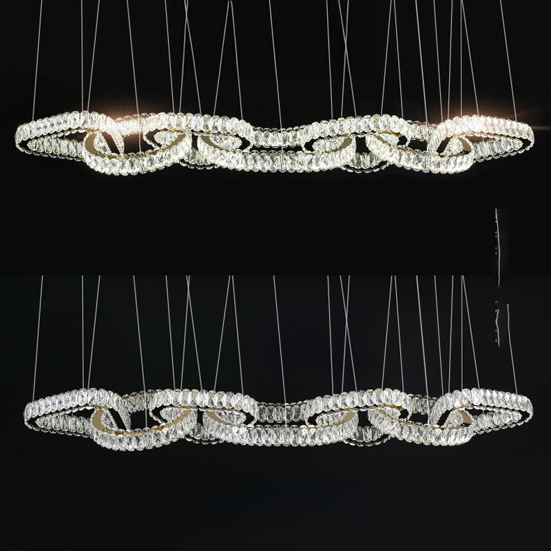SEFENIAS LUX Linear Chandelier by Lampadom - angle view