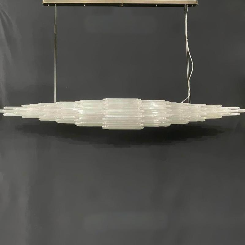 Selenite Linear chandelier by Lampadom - close-up