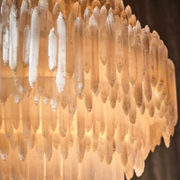 SELENITE Chandelier Chandelier in Crystal by Lampadom - scale reference