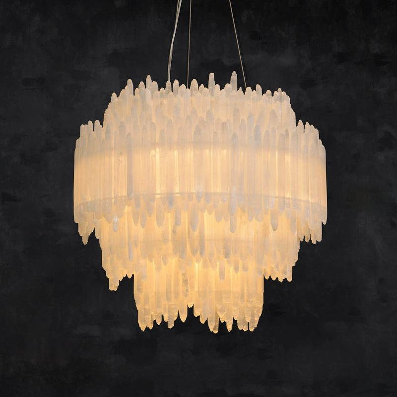 SELENITE Chandelier Chandelier in Crystal by Lampadom - scale reference