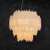 SELENITE Chandelier Chandelier in Crystal by Lampadom - scale reference