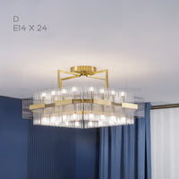 SELLA Ceiling Chandelier by Lampadom - scale reference