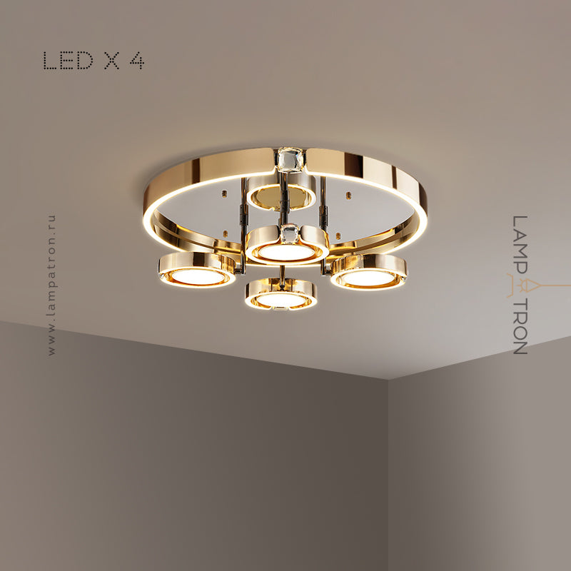 SELLIF GOLD Ceiling Chandelier by Lampadom - close-up