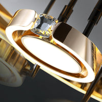 SELLIF GOLD Ceiling Chandelier by Lampadom - close-up