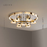 SELLIF GOLD Ceiling Chandelier by Lampadom - detail view