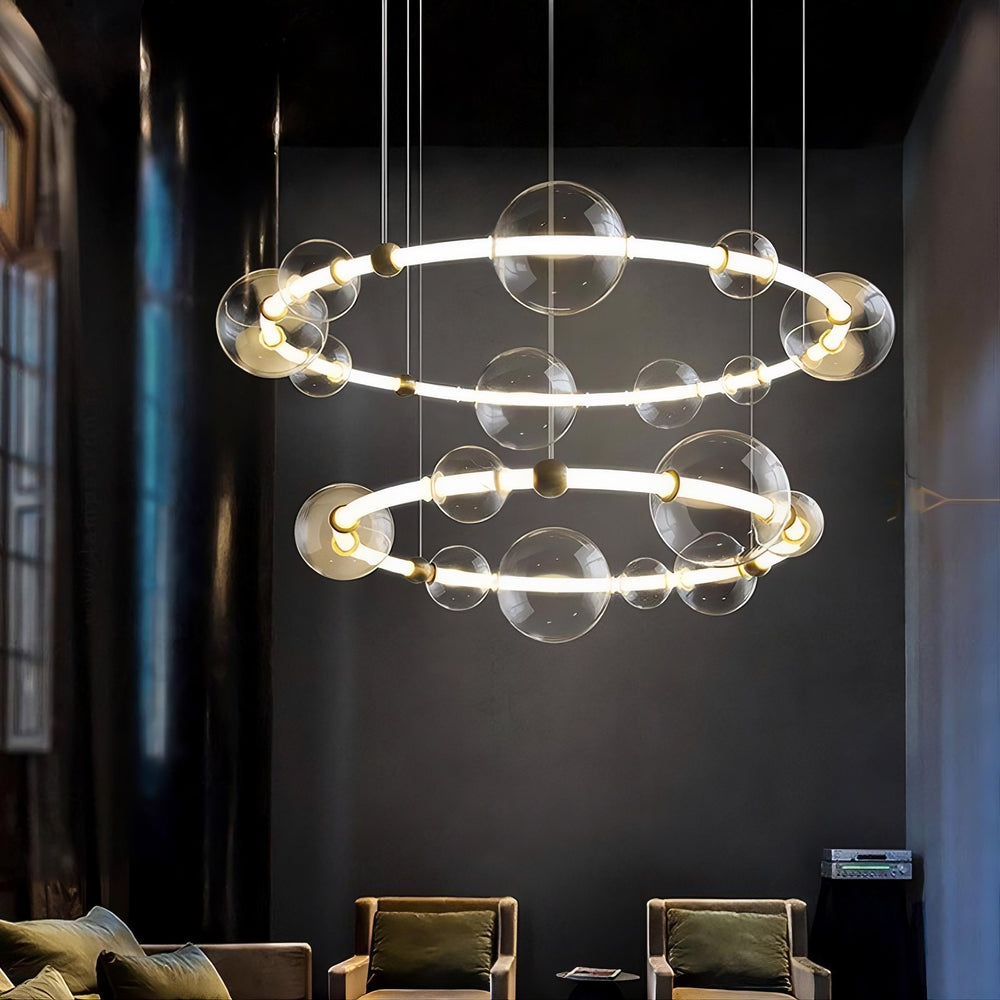 SESSA Ring Chandelier by Lampadom - scale reference