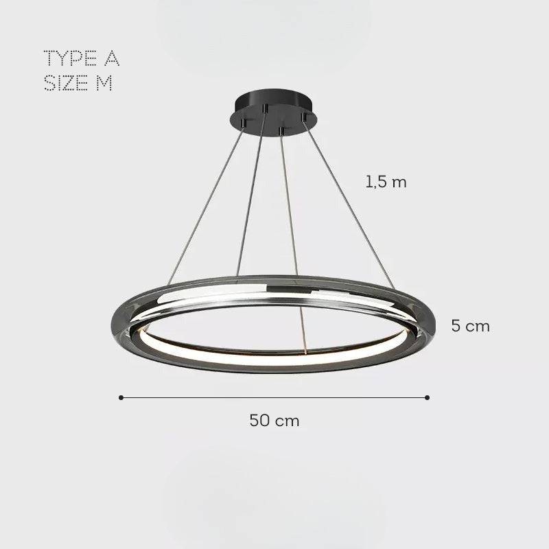 SIGURD Ring Chandelier by Lampadom - side view