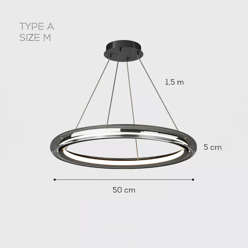 SIGURD Ring Chandelier by Lampadom - side view