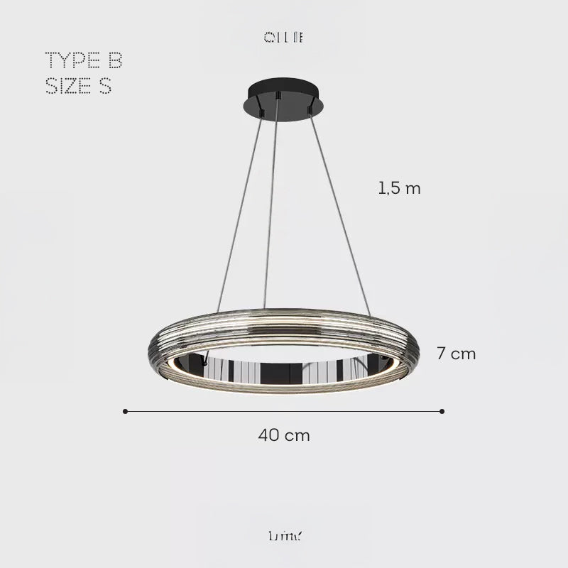 SIGURD Ring Chandelier by Lampadom - scale reference