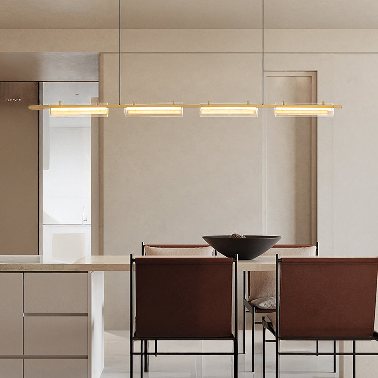 SIMER Linear Chandelier by Lampadom - side view