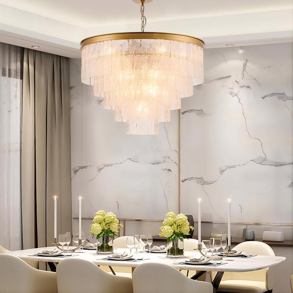SLIDE Chandelier by Lampadom - side view