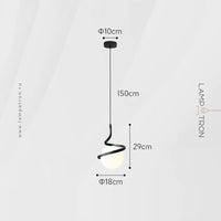 SPINNER Pendant by Lampadom - scale reference