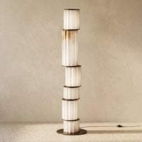 Staggered Alabaster Floor Lamp