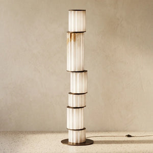Staggered Alabaster Floor Lamp by Lampadom