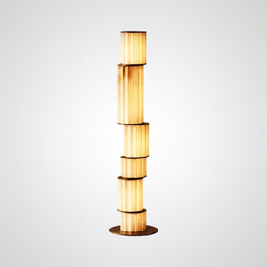 Staggered Alabaster Floor Lamp by Lampadom