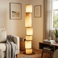 Staggered Alabaster Floor Lamp