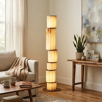 Staggered Alabaster Floor Lamp