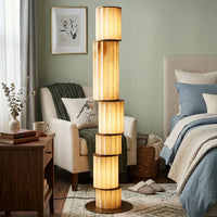 Staggered Alabaster Floor Lamp