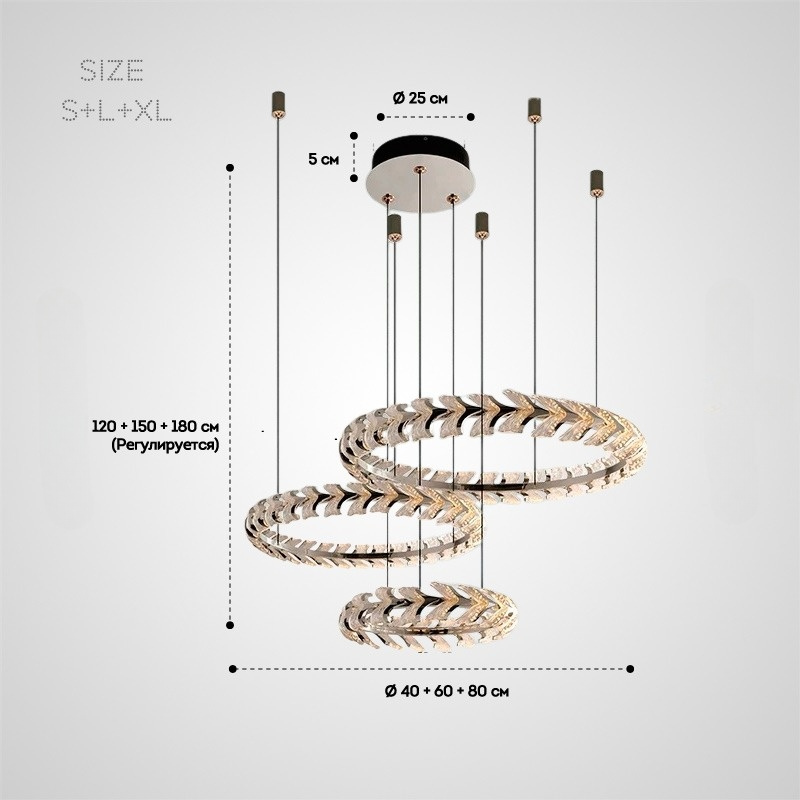 STAN Ring Chandelier by Lampadom - angle view