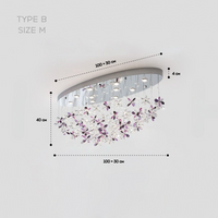 CHARA AMETHYST long chandelier by Lampadom - angle view