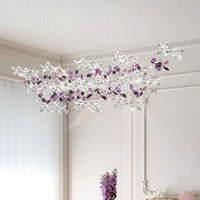 CHARA AMETHYST long chandelier by Lampadom - close-up
