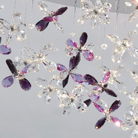 CHARA AMETHYST long chandelier by Lampadom - detail view