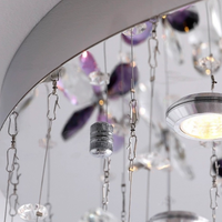CHARA AMETHYST long chandelier by Lampadom - scale reference