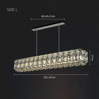 TAKI Linear Chandelier by Lampadom - angle view