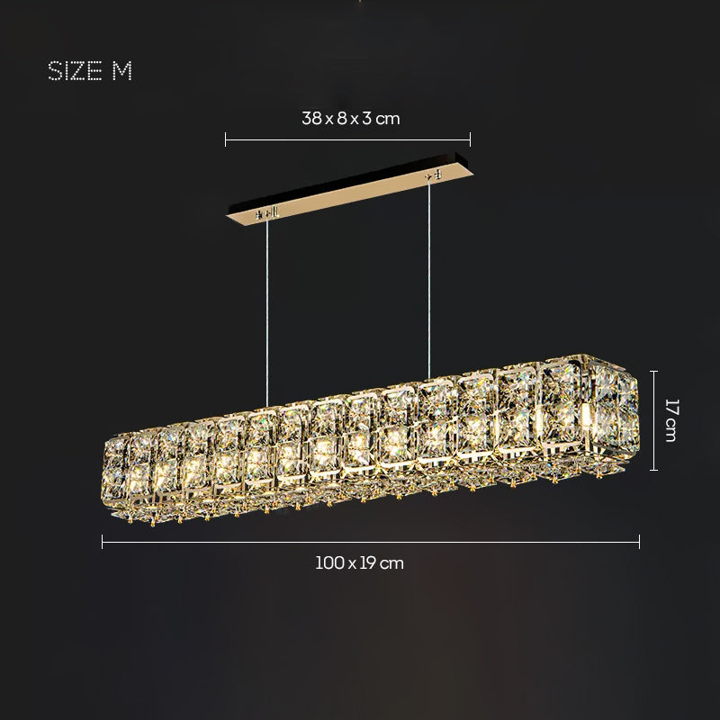 TAKI Linear Chandelier by Lampadom - top view