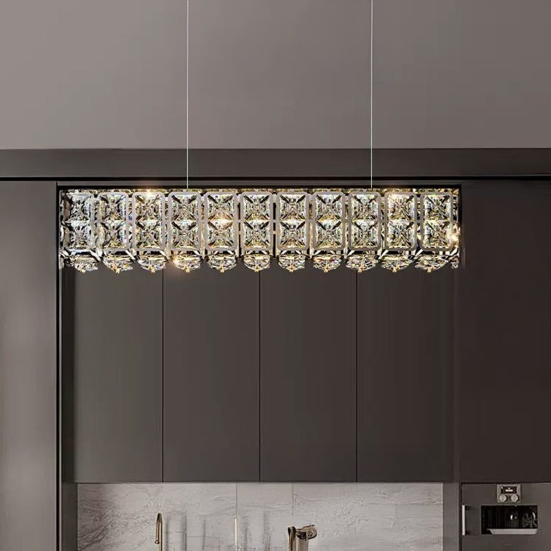 TAKI Linear Chandelier by Lampadom - side view