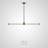 TEOFIL B Linear Chandelier by Lampadom - side view