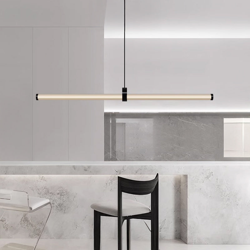 TEOFIL B Linear Chandelier by Lampadom - side view