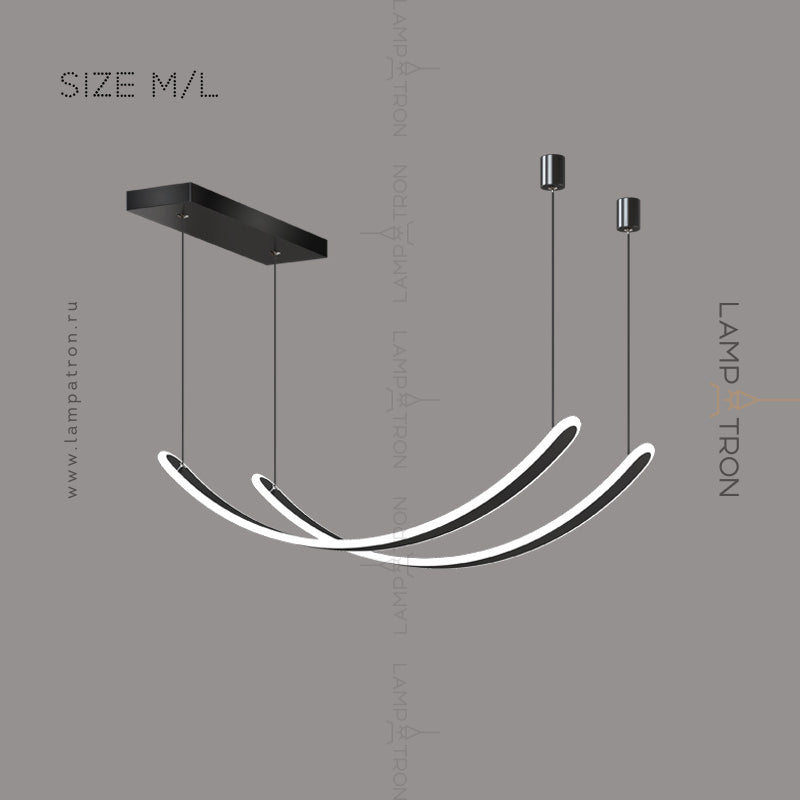 TEOLINE DUO Pendant by Lampadom - angle view