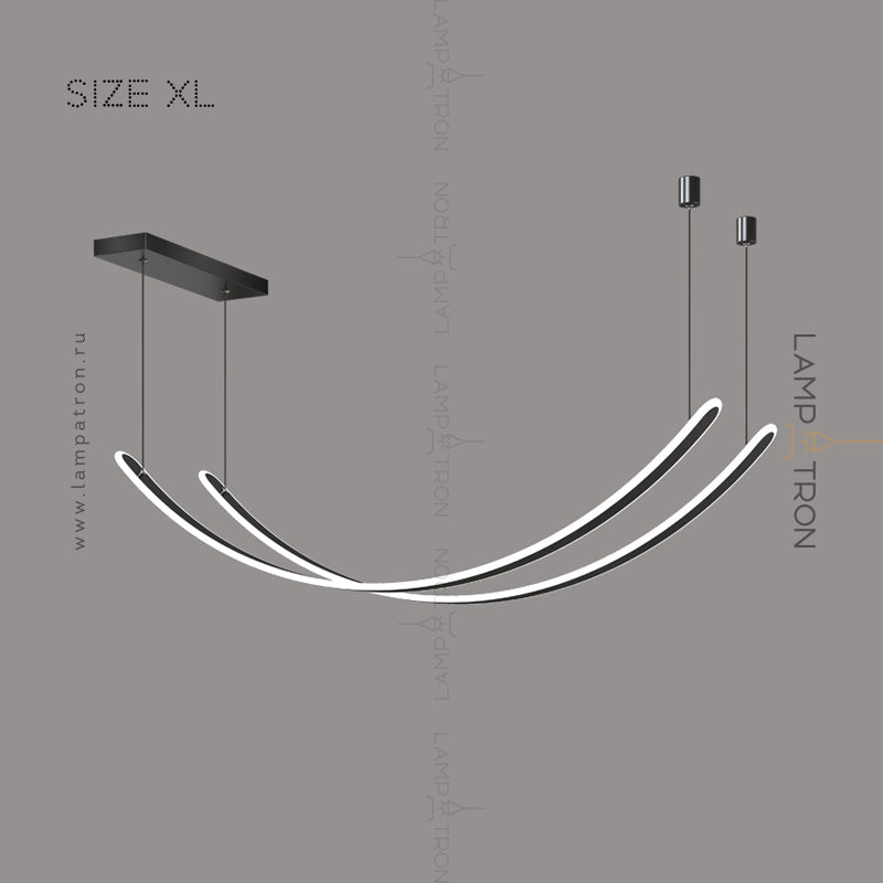 TEOLINE DUO Pendant by Lampadom - side view