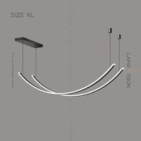 TEOLINE DUO Pendant by Lampadom - side view