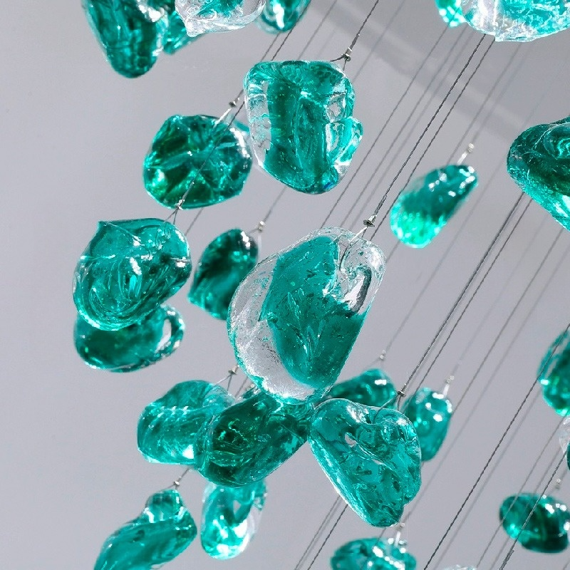 TIFFANI RAIN Chandelier Chandelier in Crystal by Lampadom - installation view