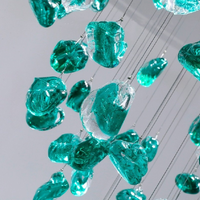 TIFFANI RAIN Chandelier Chandelier in Crystal by Lampadom - installation view