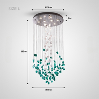 TIFFANI RAIN Chandelier Chandelier in Crystal by Lampadom - installation view