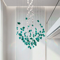 TIFFANI RAIN Chandelier Chandelier in Crystal by Lampadom - installation view