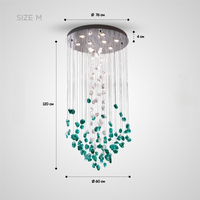TIFFANI RAIN Chandelier Chandelier in Crystal by Lampadom - installation view