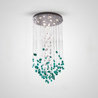 TIFFANI RAIN Chandelier Chandelier in Crystal by Lampadom - installation view