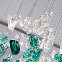 TIFFANI RAIN Chandelier Chandelier in Crystal by Lampadom - installation view