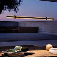 TIME TUNNEL Linear Chandelier by Lampadom - side view