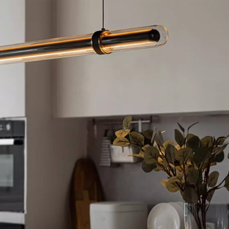 TIME TUNNEL Linear Chandelier by Lampadom - top view