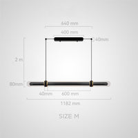 TIME TUNNEL Linear Chandelier by Lampadom - detail view