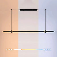 TIME TUNNEL Linear Chandelier by Lampadom - angle view